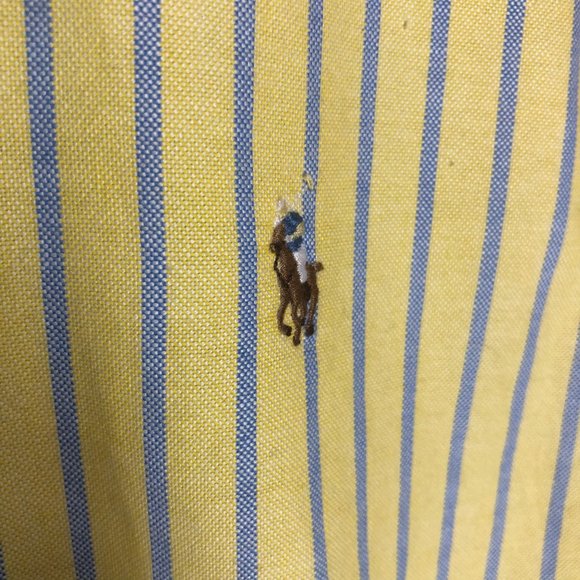 Ralph Lauren Stripped Shirt Yellow 16 - Picture 3 of 5